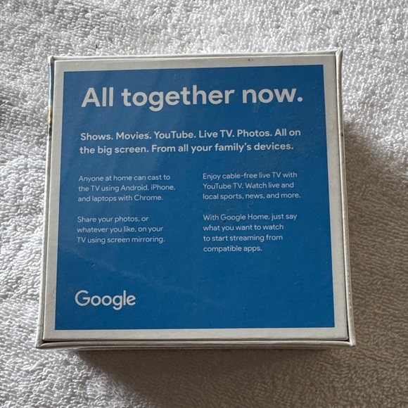 Google Chromecast in Black with Colorful Logo NWT - Picture 4 of 7